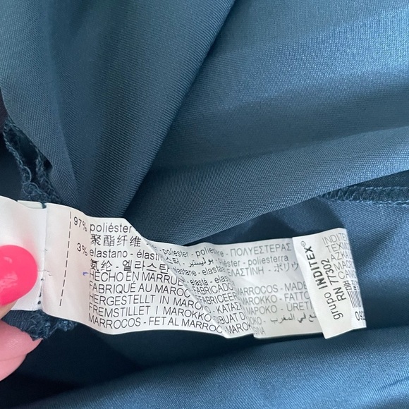 Zara Midnight Blue Satin Midi Dress - Picture 8 of 11